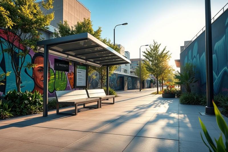 Mobiliário Urbano Contemporâneo Transformando Espaços Públicos com Estilo e Funcionalidade