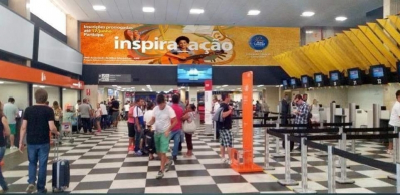 Mídia Aeroportuária Preço Guarujá - Midia Indoor em Aeroportos