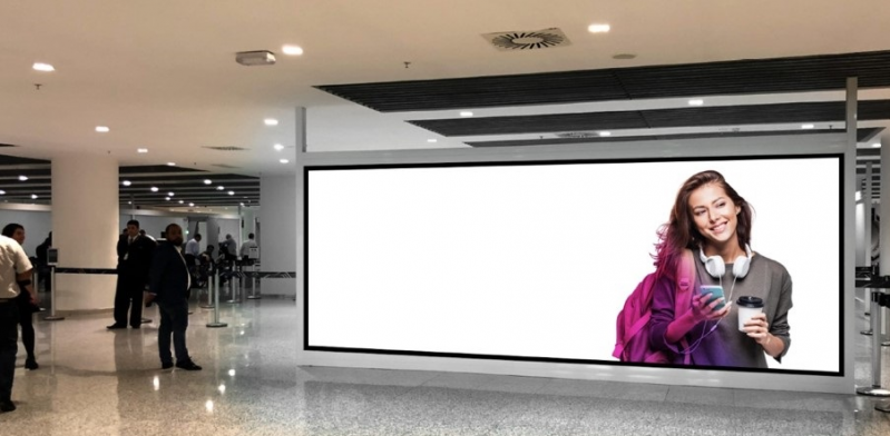 Painel Led Letreiro Digital Preço Santana de Parnaíba - Painel de Propaganda de Led em Aeroporto