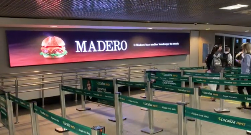 Painel Luminoso de Led para Propaganda Peruíbe - Painel Mega Led em Aeroporto