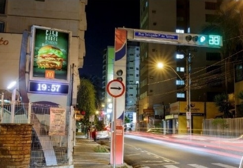 Relógio de Rua com Propaganda Jundiaí - Relógio de Rua para Propaganda na Avenida Acm Salvador